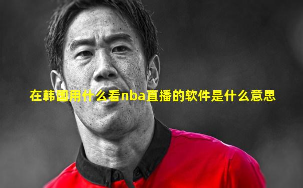 在韩国用什么看nba直播的软件是什么意思
